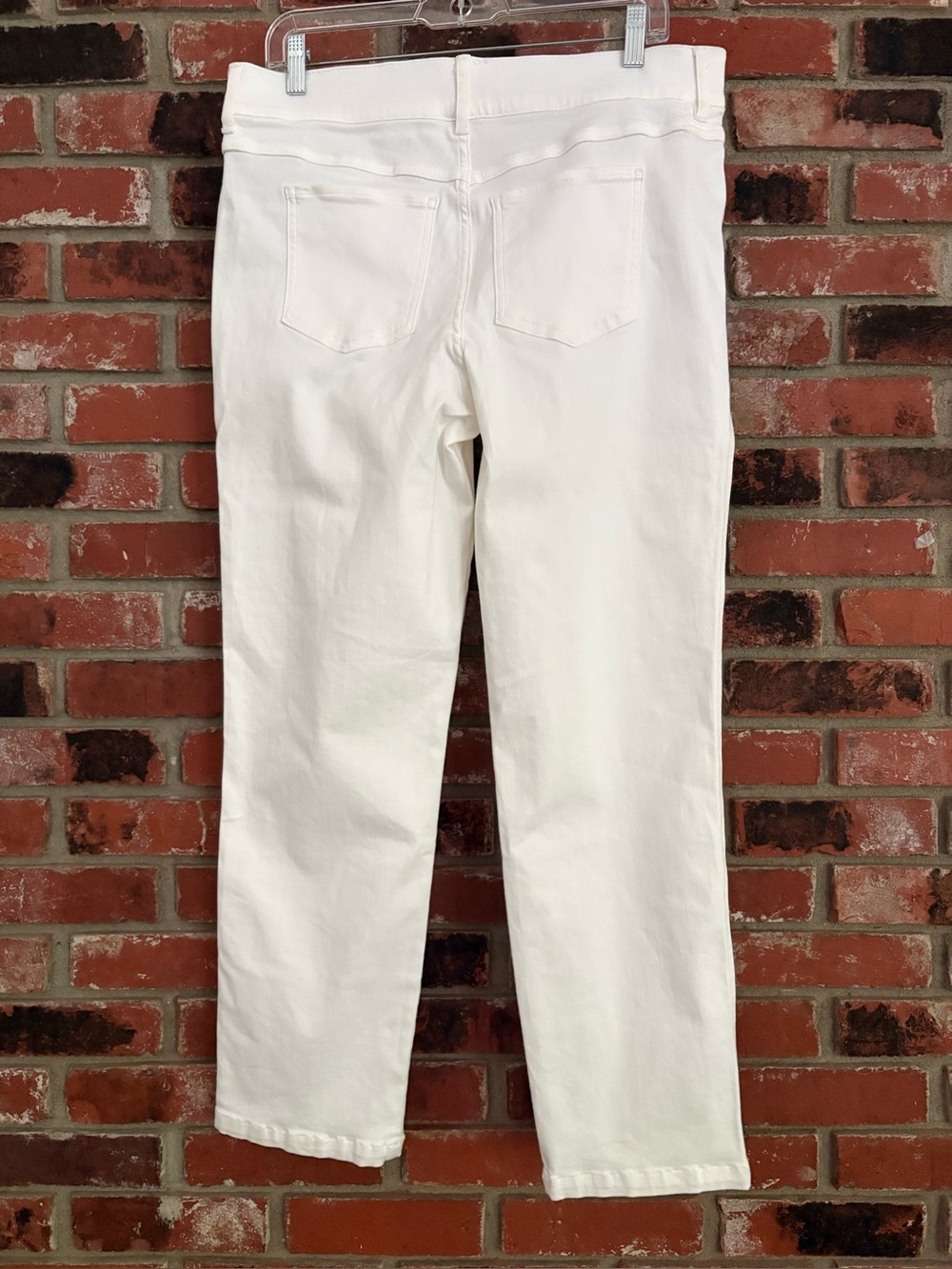 Spanx NWT White Straight Leg Jeans Pull On Stretchy Sz.XL - Picture 2 of 10